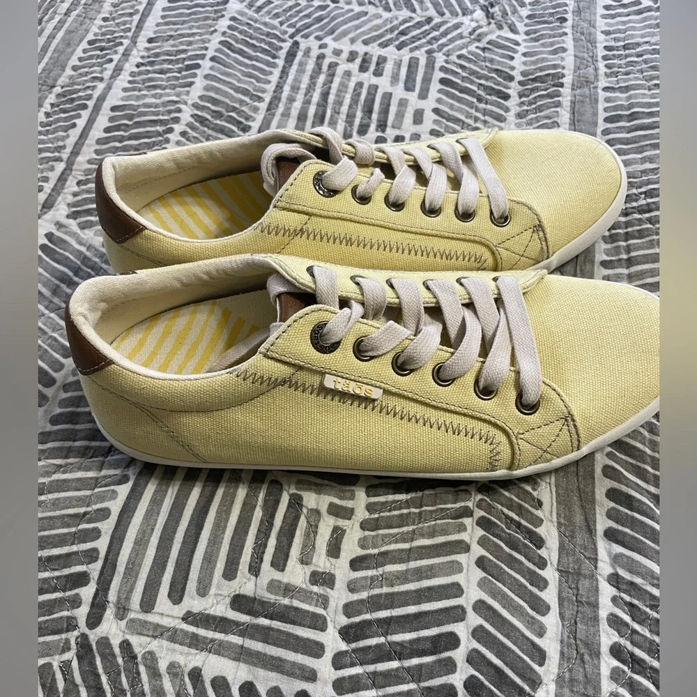 Taos Yellow Canvas Sneakers - Picture 2 of 6